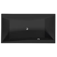 Rechthoekig Ligbad Sapho Quest 180x100x49 cm Mat Zwart - thumbnail