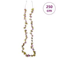 VidaXL Kerstslingers met bloemen 6 st 250 cm lichtpaars - thumbnail