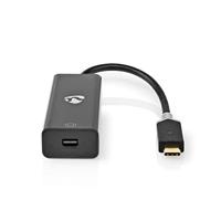 USB-Adapter | USB 3.2 Gen 1 | USB Type-C Male | Mini DisplayPort | 0.20 m | Rond | Verguld | PVC | Antraciet | Window Box - thumbnail
