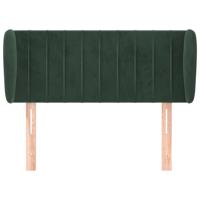 Hoofdbord met randen 83x23x78/88 cm fluweel donkergroen - thumbnail