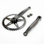 Hzb kettingwiel/crankset staal 46 tands 170 mm 1/8 + 3/32 zwart