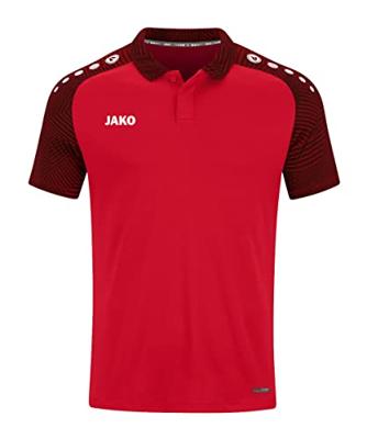 JAKO 6322 Polo Performance - Rood/Zwart - XL