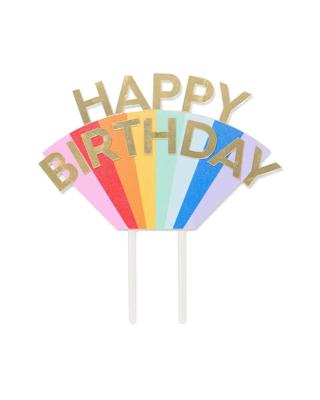 HEMA Herbruikbare taarttopper verjaardag kleur (multicolor)