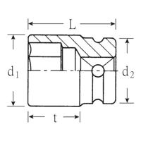 Stahlwille 50 IMP 30 23010030 Zeskant Dopsleutelinzetstuk 1/2 (12.5 mm) - thumbnail