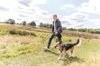 Trixie hondenriem sleeplijn met rubber bekleed zwart - thumbnail