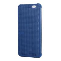 HTC One E8 horizontaal Gaatjes structuur Kunststof Flip Hoesje met slaap / ontwaak functie (donker blauw) - thumbnail
