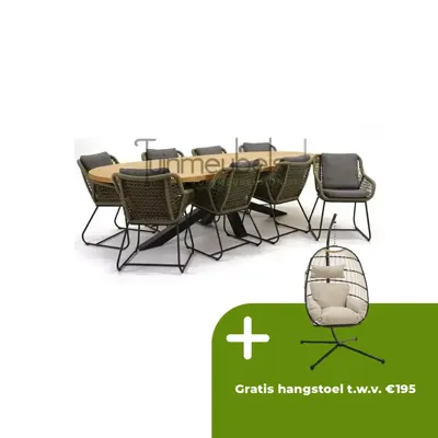 Tuinstoel Portofino olijf groen met Mistral ovaal 280 Tuinstoel Portofino olijf groen met Mistral ovaal 280