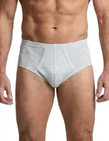 2-pak heren slips met gulp - M500 grijsmellee - Heren onderbroek met sluiting - Klassiek ondergoed heren - M - Onderbroek heren heren heren heren - thumbnail