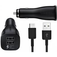 EP-LN920CBEGWW Samsung Adaptive Fast Charging Dual USB Car Charger USB-C Black Bulk - thumbnail