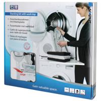 Scanpart tussenkader voor wasmachine en droger met werkblad Droger accessoire Wit - thumbnail