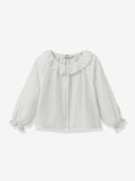 Hemd van katoenen gaas voor meisjes CYRILLUS ecru - thumbnail