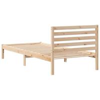Bedframe met hoofdeinde Bruin 80 x 220 cm Massief grenenhout - thumbnail