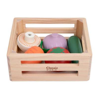 Classic World houten krat met groenten