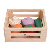 Classic World houten krat met groenten - thumbnail