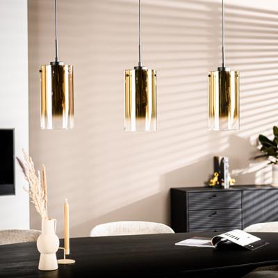 BASE Hanglamp 'Annabelle' 3-lamps, kleur Goud BASE Hanglamp 'Annabelle' 3-lamps, kleur Goud