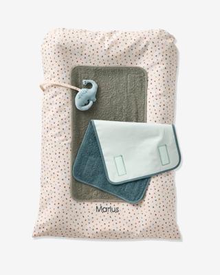 Verschoonmatras + 2 aanpasbare verschoonmatjes MINISAURUS meerkleurig