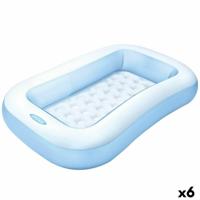 Opblaasbaar Kinderzwembad Intex Rechthoekig Blauw Wit 90 L 166 x 25 x 100 cm (6 Stuks) - thumbnail