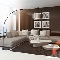 Steinhauer Vloerlamp Sparkled light 8128 zwart kap zilveren velours - thumbnail