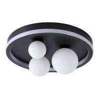 Searchlight PlafondlampTrident zwart met witte bollen - 73380BK - thumbnail