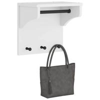 VidaXL Wandkapstok sandnes wit 43x30x42 cm massief grenenhout - thumbnail