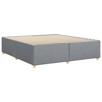 Bedframe zonder matras stof lichtgrijs 200x200 cm - thumbnail