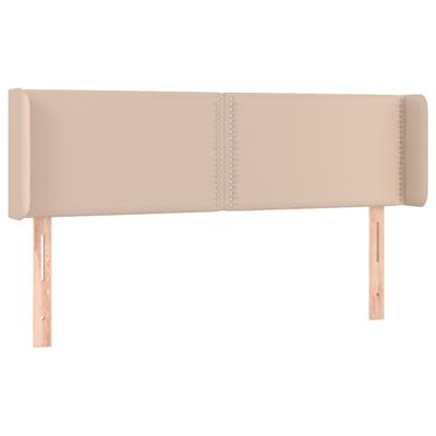 Hoofdbord met randen 147x16x78/88 cm kunstleer cappuccinokleur