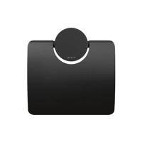 Geesa Opal Toiletrolhouder met Klep - Zwart - thumbnail