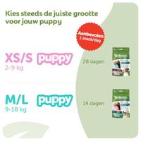 Onze Puppysnacks ondersteunen de orale gezondheid van uw puppy: ze zijn ontworpen om tandplak en tandsteen tegen te gaan. Verkrijgbaar in twee vormen waar uw puppy dol op zal zijn, en in twee maten. - thumbnail
