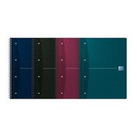 Collegeblok Oxford Office Essentials A4+ lijn 4-gaats 180 pagina&apos;s 80gr assorti | 5 stuks - thumbnail