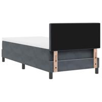 Boxspringbed met matras en LED fluweel donkergrijs 90x190 cm - thumbnail