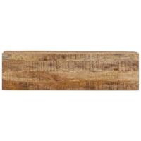 Wandtafel 110x30x75 cm massief ruw mangohout en ijzer - thumbnail