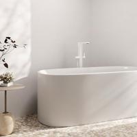 Hansgrohe Tecturis E ééngreeps badmengkraan vloergemonteerd, mat wit - thumbnail