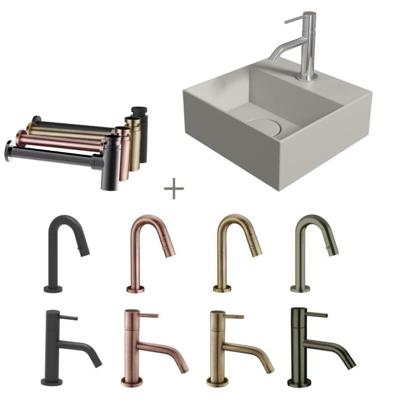 Salenzi Fonteinset Spy 30x30 cm Mat Grijs - spy3030setmgrijs