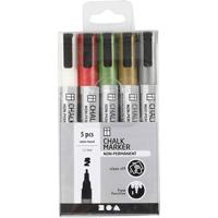 Creativ Company Krijt markers metallic kleuren, 5st. - thumbnail