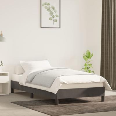 Bedframe zonder matras 90x190 cm fluweel donkergrijs