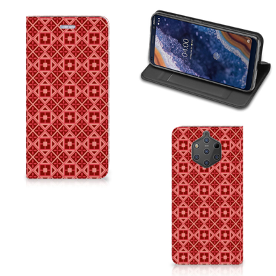 Nokia 9 PureView | Hoesje met Magneet | Batik Rood Nokia 9 PureView | Hoesje met Magneet | Batik Rood