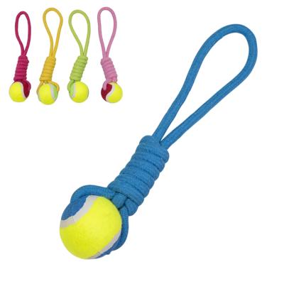 Jack and Vanilla Honden speeltouw met tennisbal