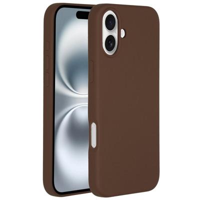 Accezz Liquid Silicone Backcover met MagSafe iPhone 16 Plus Telefoonhoesje Bruin