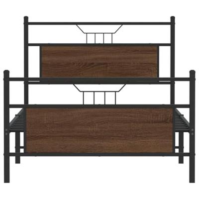 Bedframe zonder matras 107x203 cm spaanplaat bruin eikenkleurig