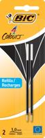 Bic vulling voor balpen 4 Colours Medium, blister met 2 stuks, zwart - thumbnail