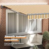 VidaXL Inklapbaar zonnescherm geel en grijs 350 x 250 cm - thumbnail