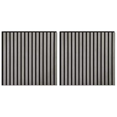 Akoestische wandpanelen 2 st latten 60,5x60 cm eikenfineer