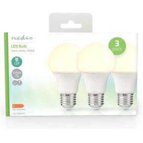 LED-Lamp E27 | A60 | 4.9 W | 470 lm | 2700 K | Warm Wit | 3 Stuks LED-Lamp E27 | A60 | 4.9 W | 470 lm | 2700 K | Warm Wit | 3 Stuks
