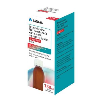 Sanias Broomhexine hoestdrank extra sterk 150 Milliliter