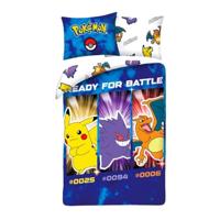 Pokémon Dekbedovertrek Ready for Battle 140 x 200 cm (70 x 90 cm) - thumbnail
