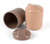 Dantoy anti-knoei drinkbekers beige/mokka, 2dlg. - thumbnail