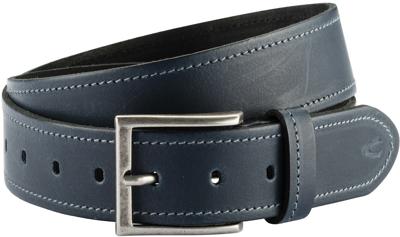 Camel Active 100% Leren Verstelbare Blauwe Riem Met Stiksel