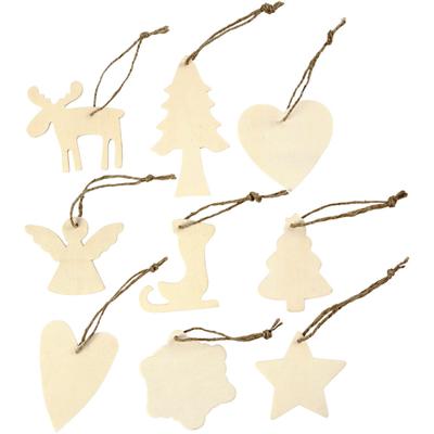 Creativ Company Versier je houten kerst hangers, 72st. - thumbnail