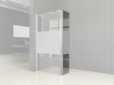 Wiesbaden zijwand+scharnierprof.links 350x2000 10 mm NANO ged.matglas