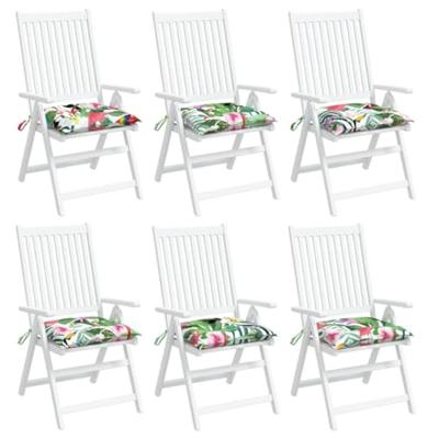 VidaXL Stoelkussens 6 st 50x50x7 cm stof meerkleurig